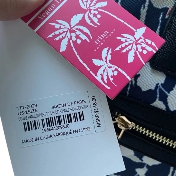 Trina Turk Handbag, "Jardin De Paris" Poppy  Floral Pattern Tote - Picture 7 of 10